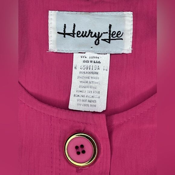 VTG Henry Lee coral pink midi length house dress muumuu robe - Picture 4 of 9